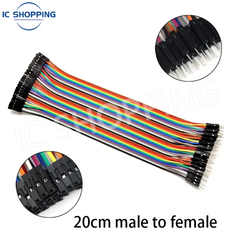 Jumper Wire 40PCS DuPont Line DuPont-kabelverbinding man op man + vrouw naar vrouw en man-vrouw voor Arduino DIY KIT: WHEAT