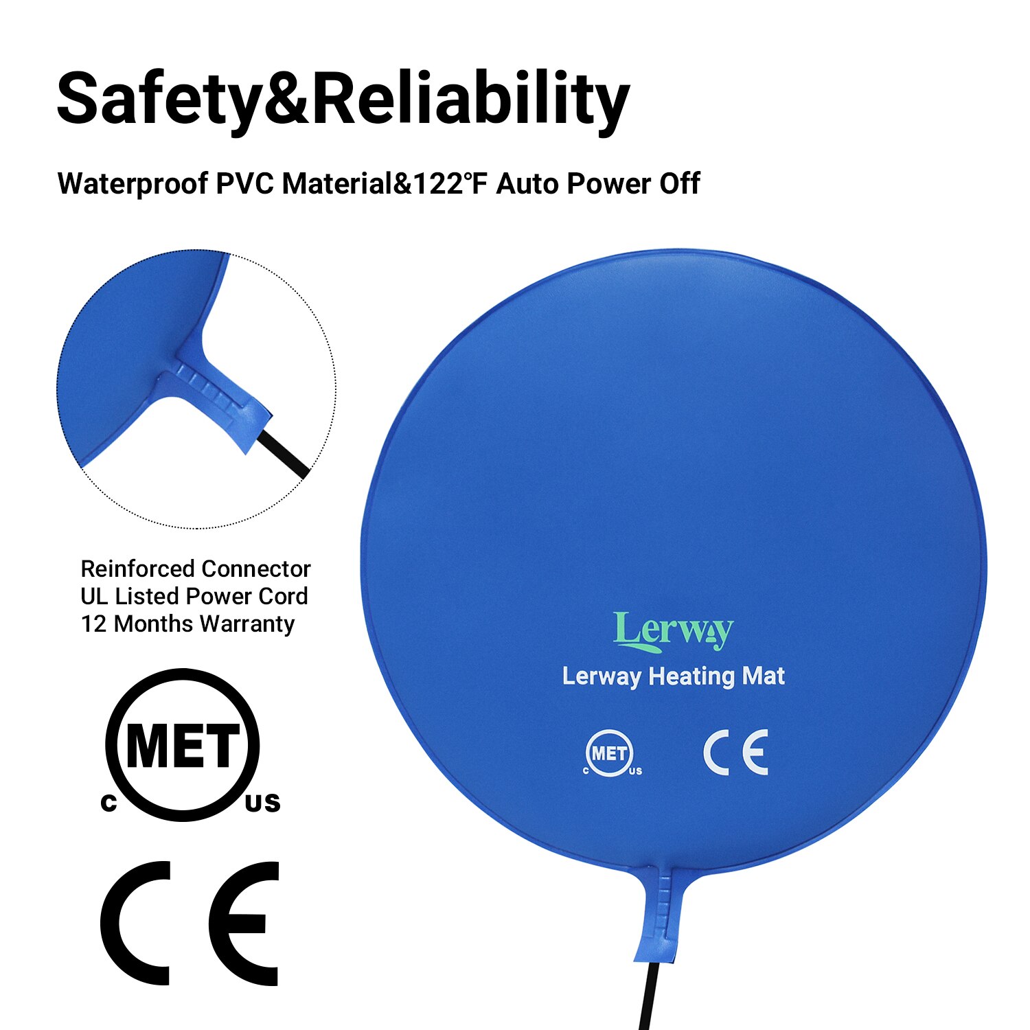 INKBIRD Fermentation Heating Pad 25W Seedling Heating Mat 12"Waterproof Plant Seed Brew Germination Propagation Clone Starter