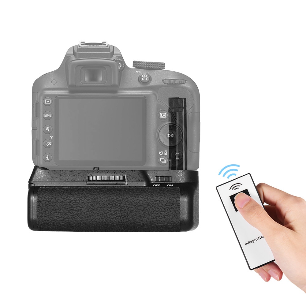 Vertical Battery Grip Holder EN-EL 14 Battery Powered with IR Remote Control for Nikon D5300 D3300 D3200 D3100 DSLR Camera