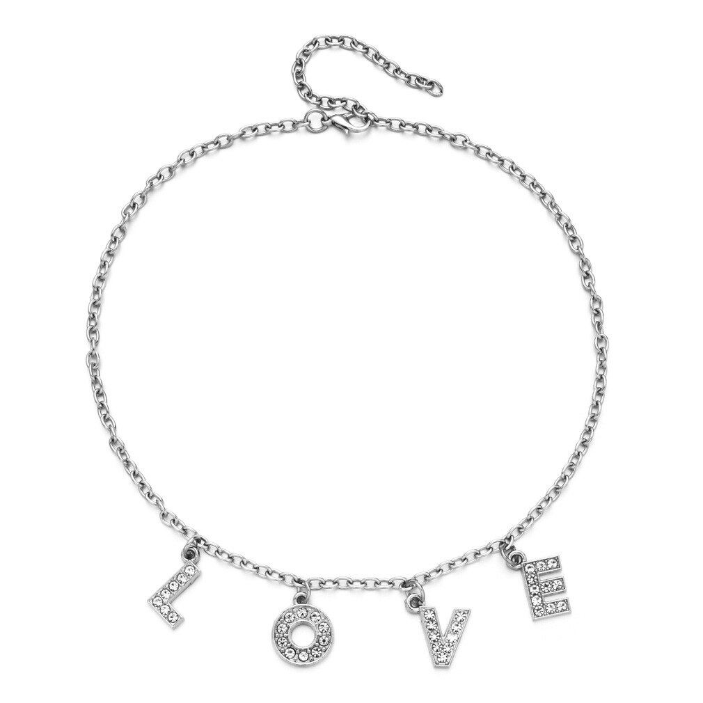 Collier en forme d'ange argenté pour femmes, pendentif Alphabet, jeu amusant, breloque de fête, chaîne de clavicule, accessoires bijoux, tendance: LOVE