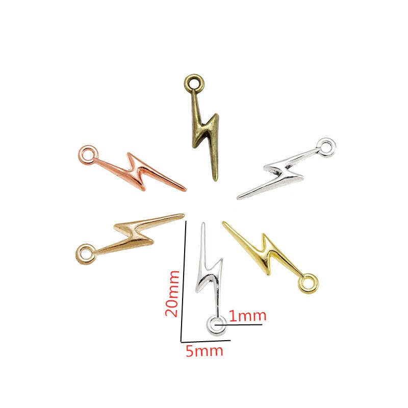 YuenZ 40 stücke Neue Produkt Antike silber farbe Blitz Reize Anhänger Schmuck Metall Legierung Schmuck Kennzeichnung 20*5mm l108