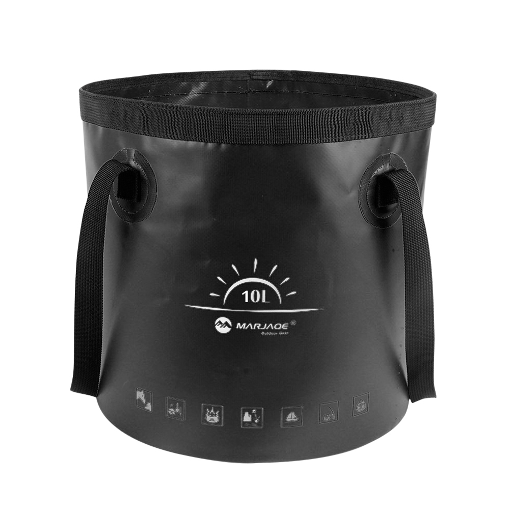 Food Grade Auto Water Tank Container Waterdicht Water Emmer Outdoor Camping Vissen Opvouwbare Wandelen Water Vat: Black
