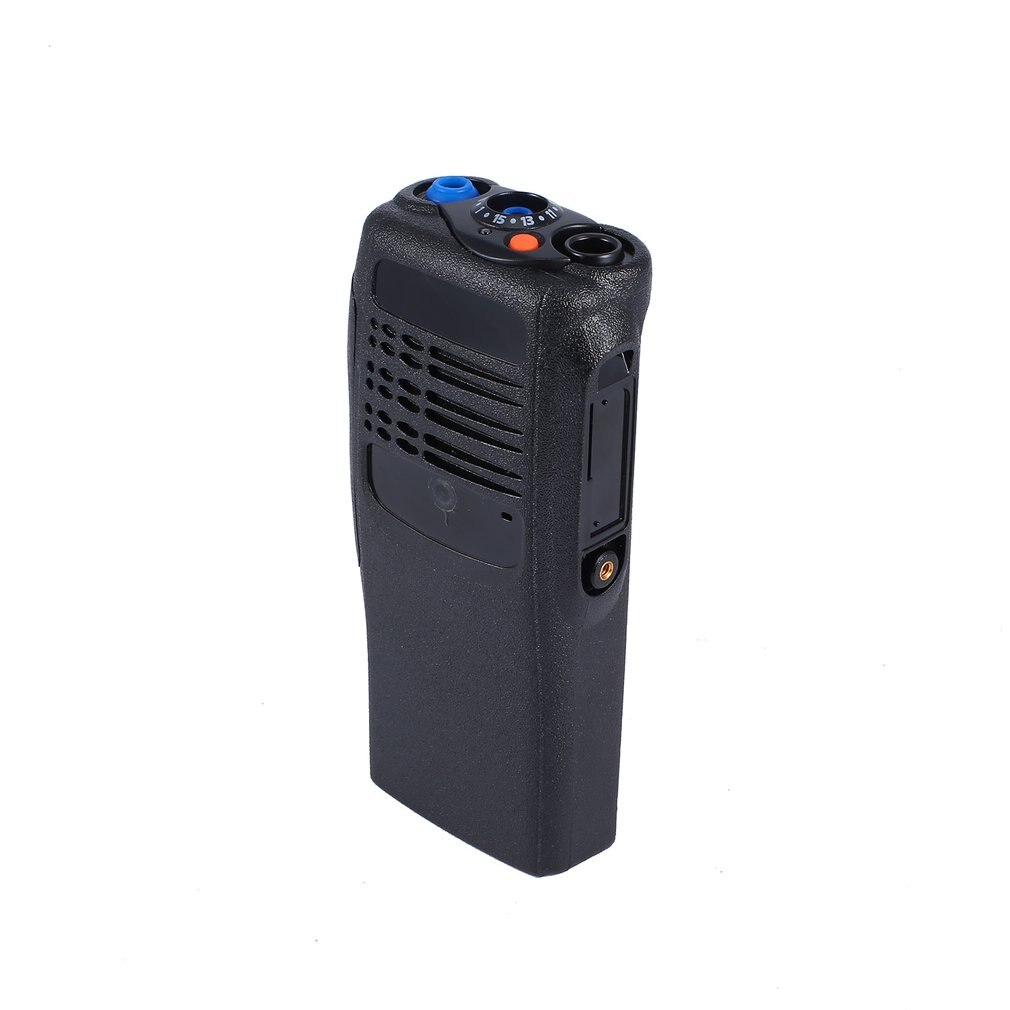 The Housing Front Case Shell For Motorola Gp340 Walkie Talkie With 2 Knobs Speaker Lock Labels Plate Dust Cover