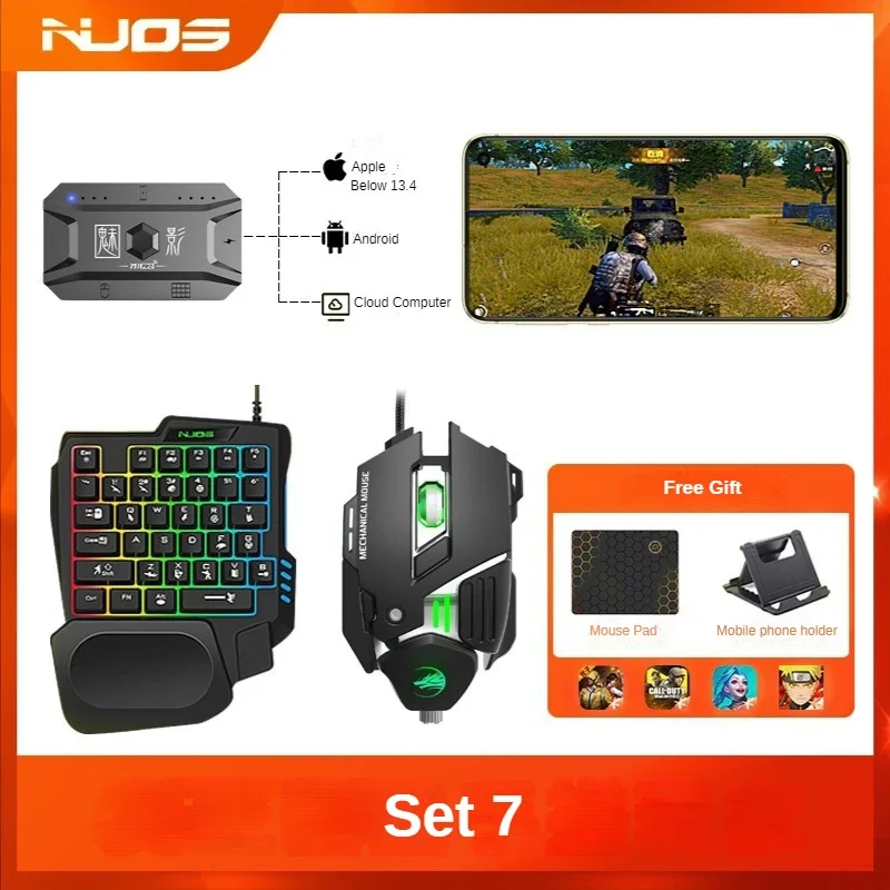 M1 Pro Mobile Game Controller 4-in-1-Maus-Tastatur-Adapter-Konverter BT V5.0 Programmierbarer Adapter, unterstützt IOS Android-System: Black