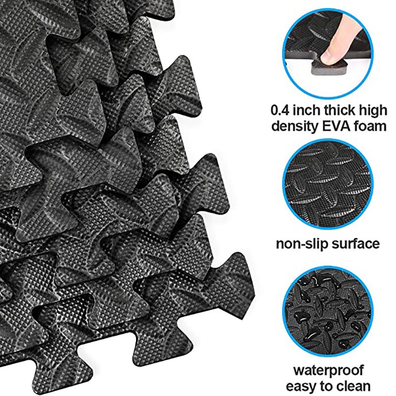 Sport Yoga Mat with EVA Foam Interlocking Tiles for MMA, Exercise, Pilates, Gymnastics and Home Gym Protective Flooring Carpet