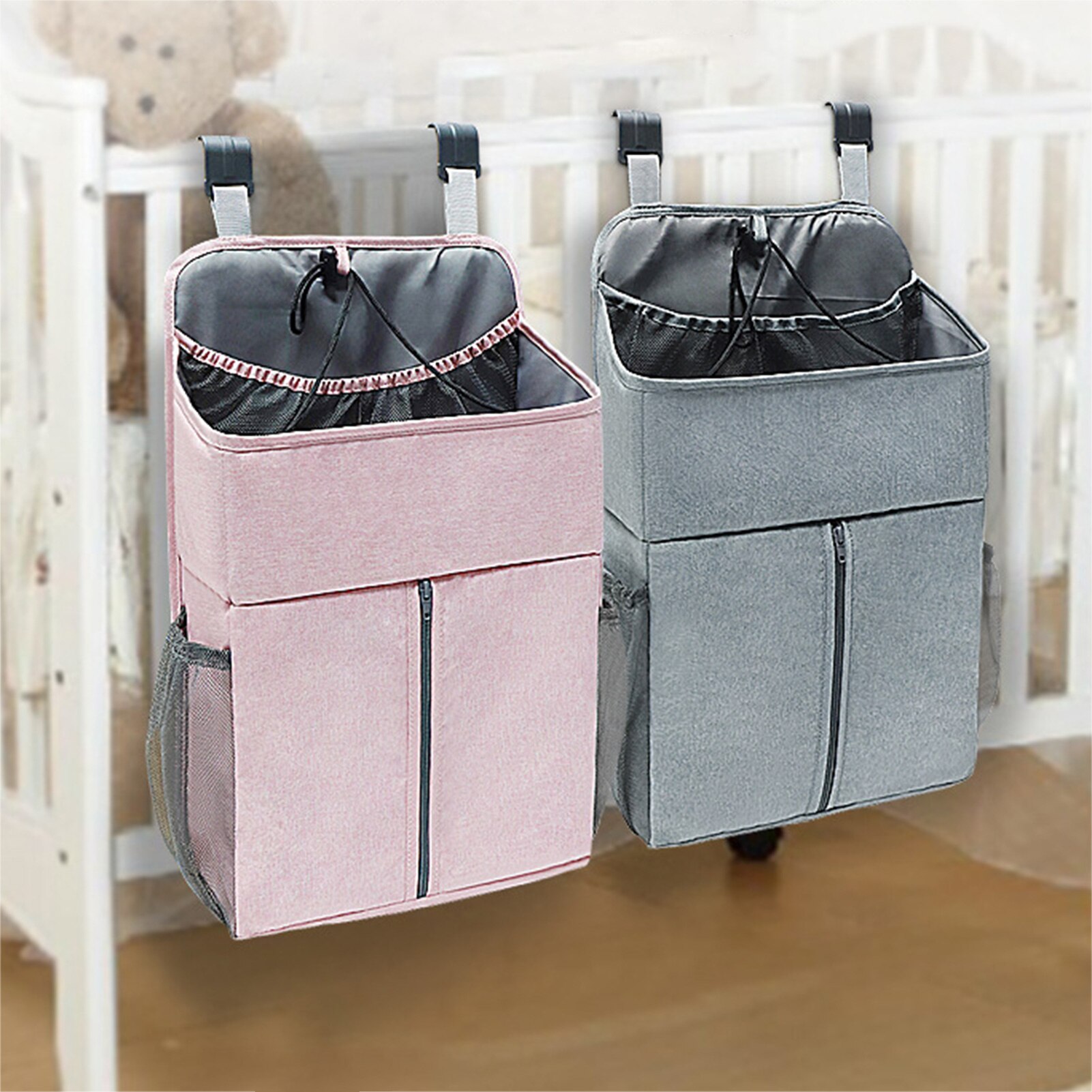 Nursery Organizer and Baby Diaper Caddy Baby Crib Diapers Stacker