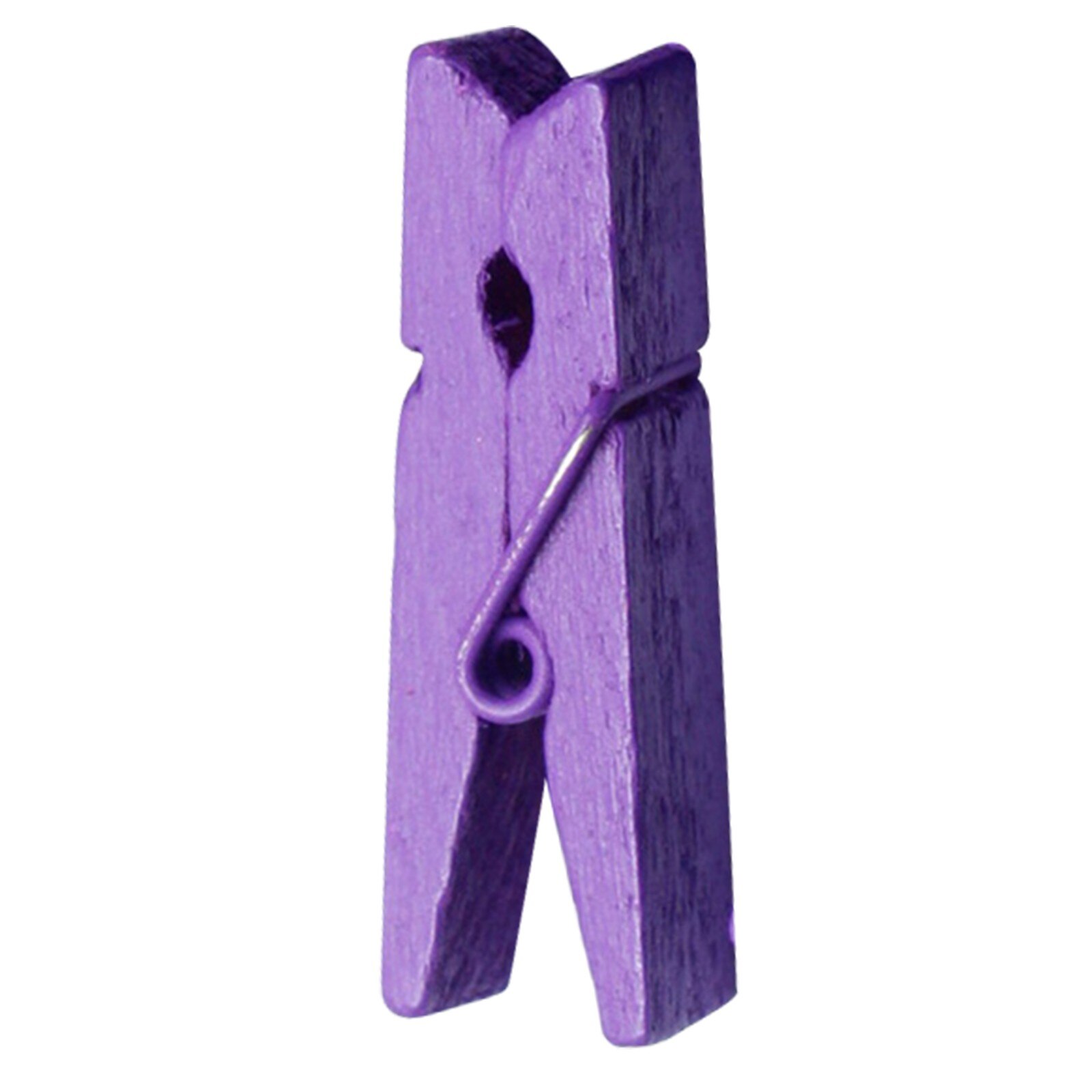 T #100 pièces Mini Clip en bois 1.4 pouces, petite taille, pinces à vêtements, pinces à linge, pinces à Photo multicolores, artisanat, accessoires de Scrapbooking: Purple 