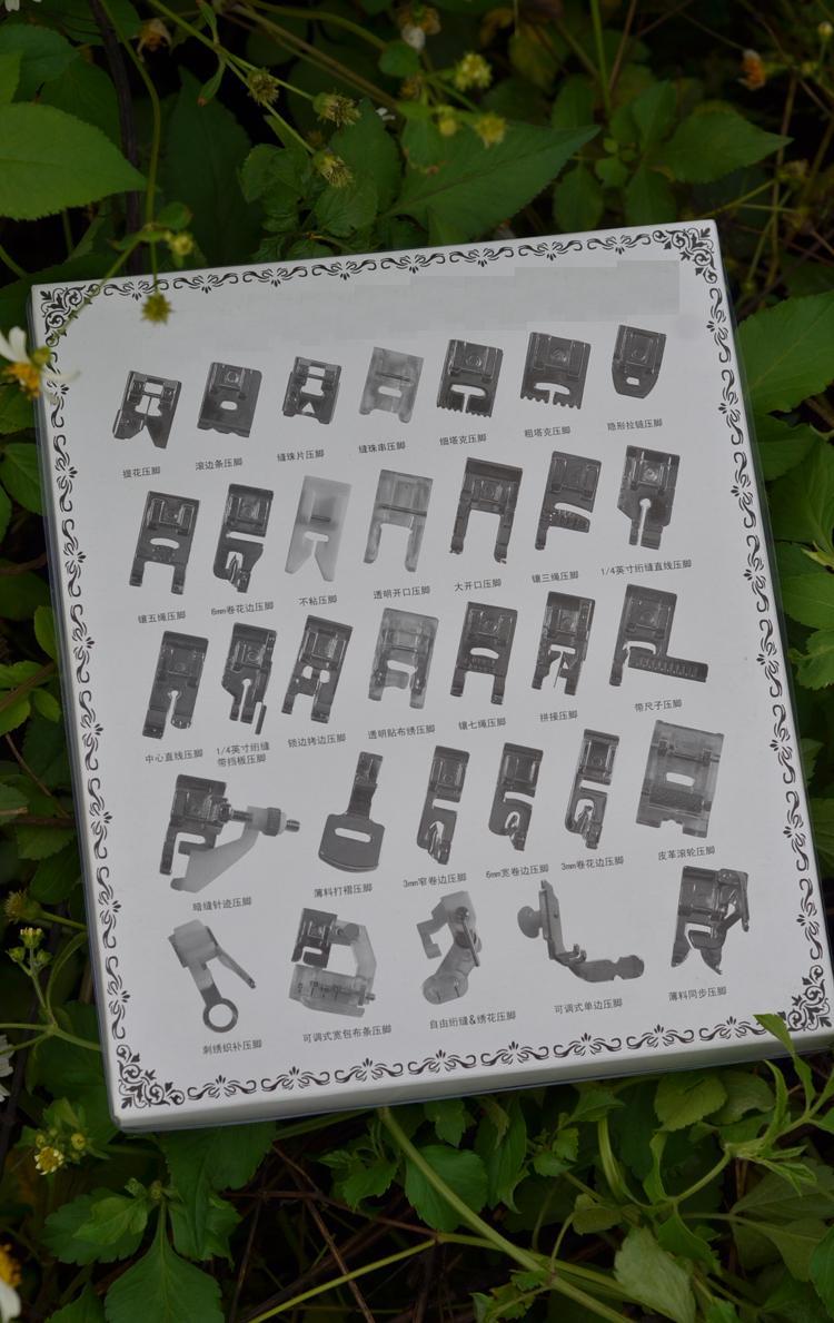 Home Sewing Parts 32 Piece Presser Foot Sew Accessories Press Feet For Brother Singer Toyota Domestic Sewing Machine