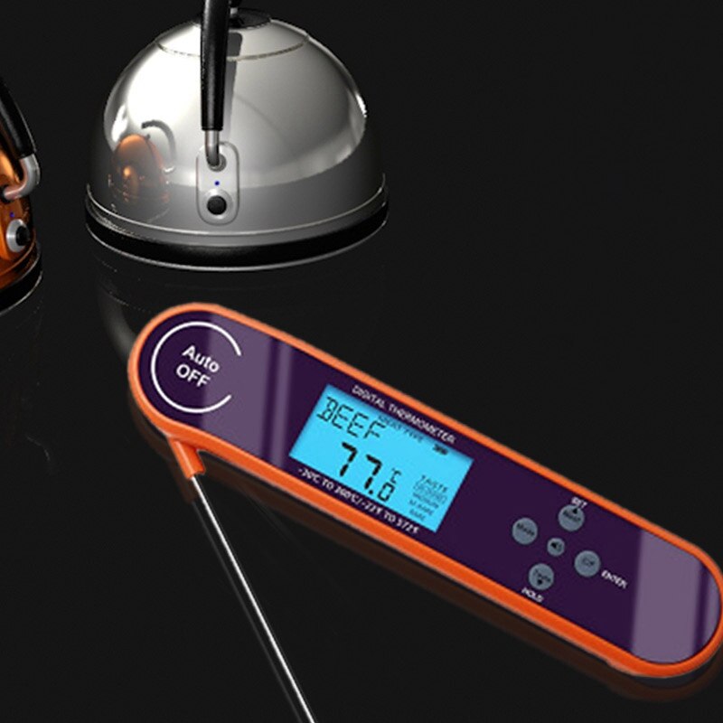 Elektronisk digital display madtermometer vandtæt stemmealarm