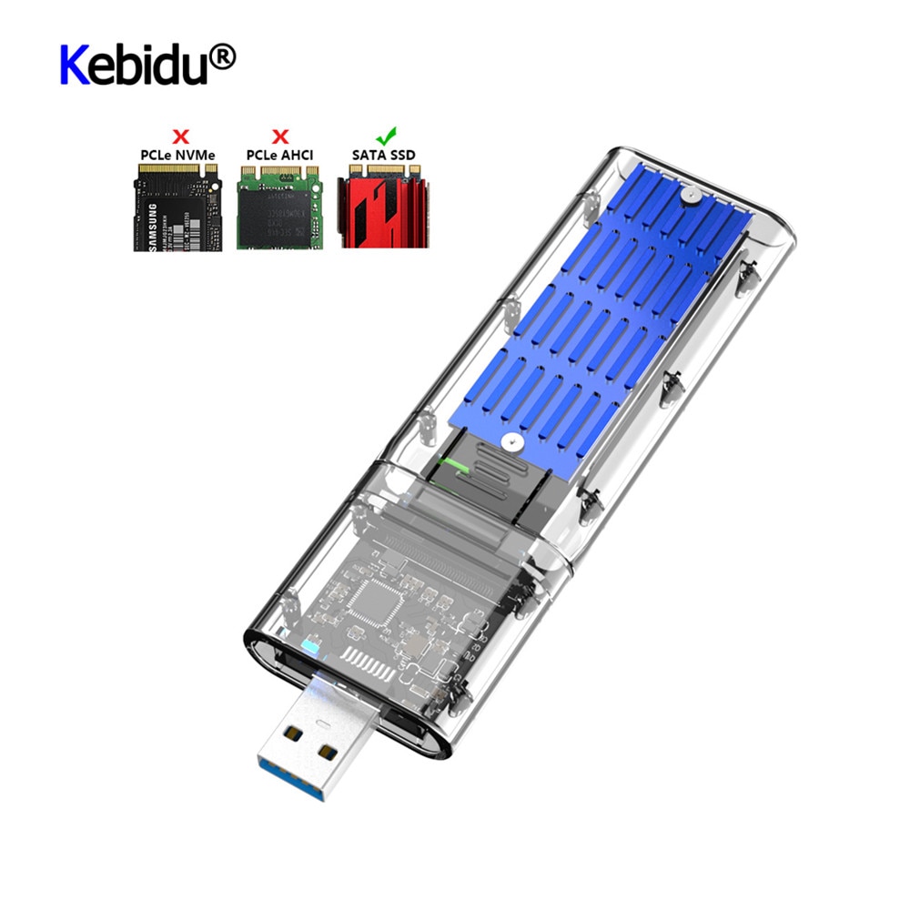 KEBIDU-carcasa SSD M.2 a USB 3,0, adaptador SSD para PCIE, NGFF, SATA, M/B, caja de disco SSD