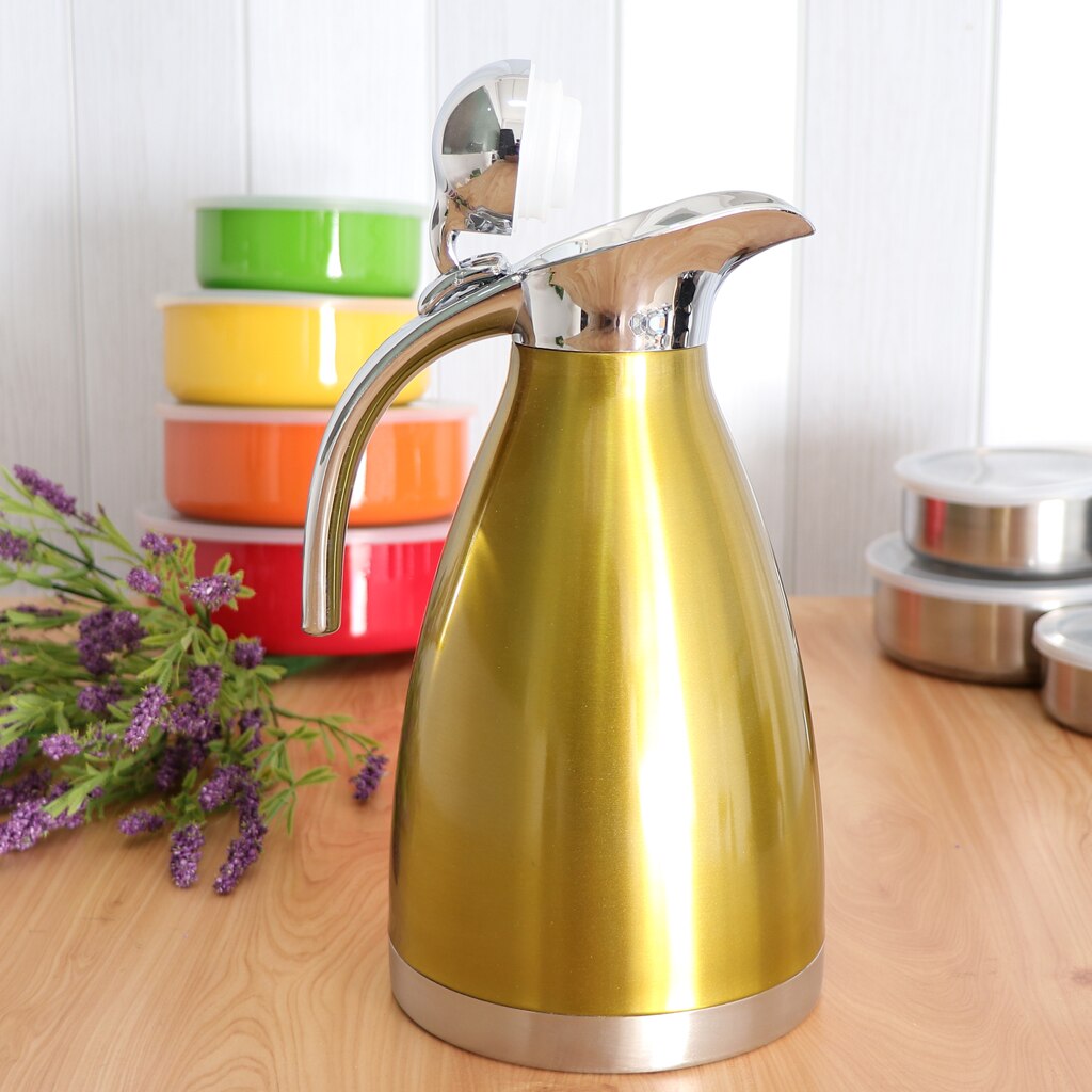 2L Dubbelwandige Vacuüm Isolatie Thermische Koffie Karaf Home Water Pot