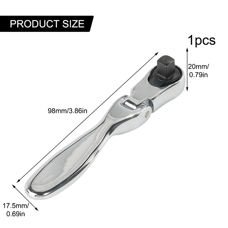 Mini Llave De Trinquete De 1/4" Cabezal De Accionamiento Doble Impulsión Cuadrado De 1/4" Y Accionamiento De Broca De 1/4" 107 Mm Cambia Fácilmente En Zulema Llave De Trinquete | En Línea