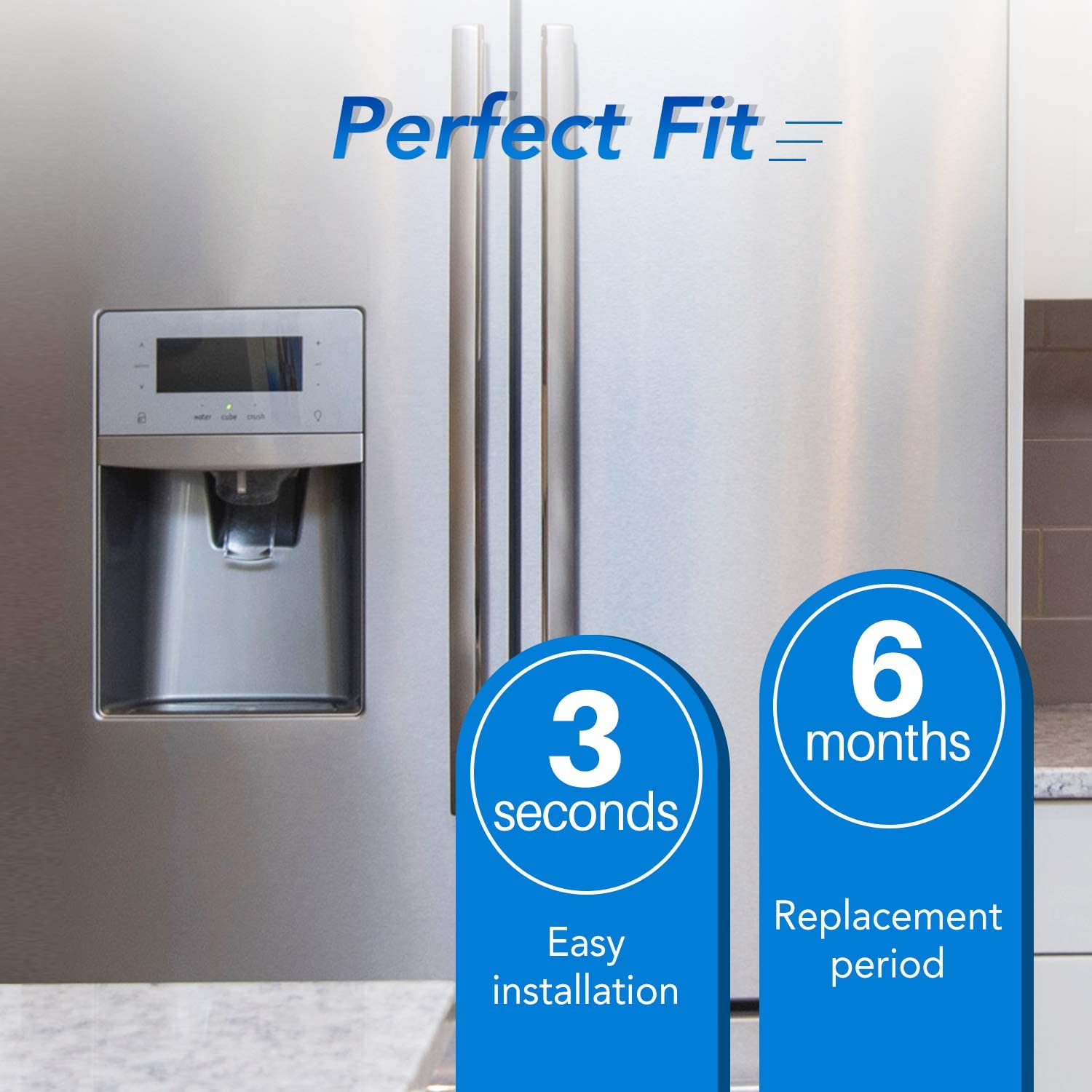 ICEPURE Refrigerator Water Filter + Air Filter Replacement for LG LT700P &amp; Kenmore Elite 46-9690 469690 ADQ36006101 ADQ36006102