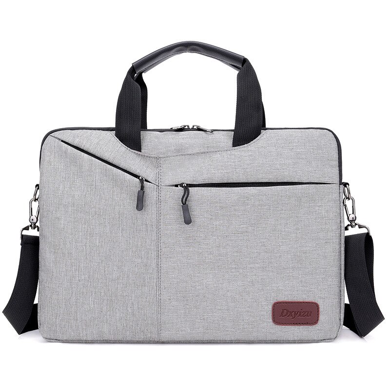 Mannen Business Aktetas Eenvoudige Casual Cross Body Tas Mannen Tas 14 Inch Laptop Tas Dames Forenzenzak: gray