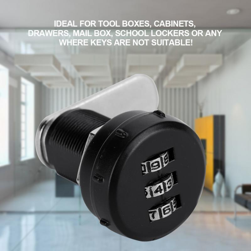 3 Digit Code Wachtwoord Lock Combinatie Cam Kabinet Lock Zinklegering Smart Wachtwoord Beveiliging Coded Lock cerradura inteligente