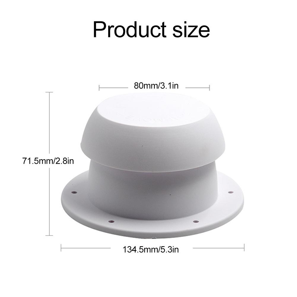 Mushroom Head Shape Ventilation Cap Rainproof For RV Accessories Top Mounted Round Exhaust Outlet Vent Cap