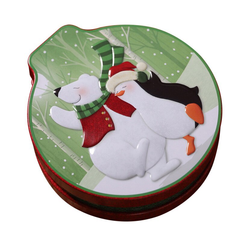 Embossing Blik Lege Blikken Met Opknoping Touw Candy Cookie Opslag Container Decoratieve Doos: F