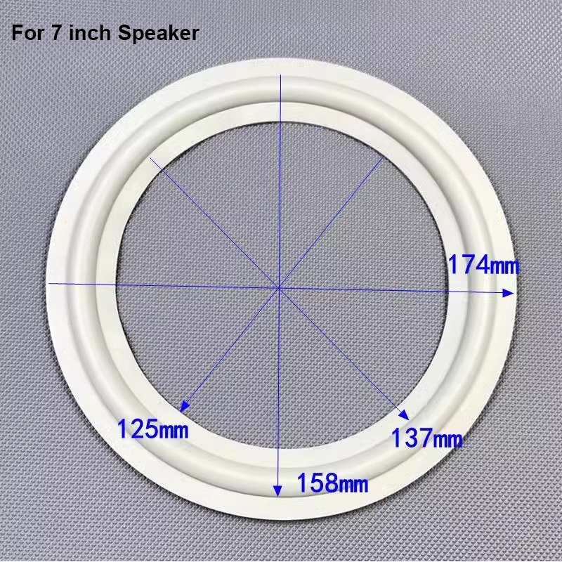 2x6,5"/7"/8" calowy głośnik gumowy składany pierścień krawędziowy naprawa głośnika niskotonowego boczne koło otaczać części zamienne 153mm-195mm/6,02"-7,68": Niebieski