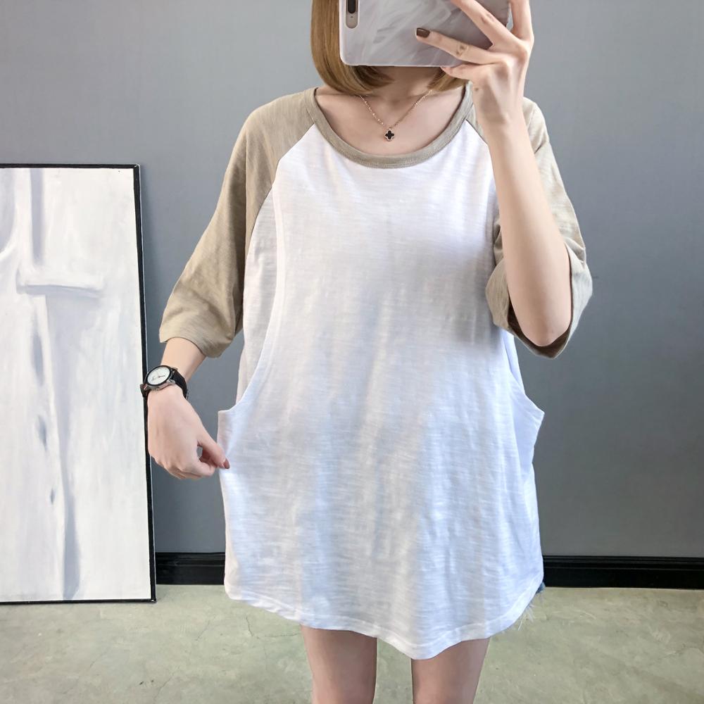 Bamboo Cotton Postpartum Nurse T-shirt Summer Pregnant Women Clothes Maternity Clothes 3906