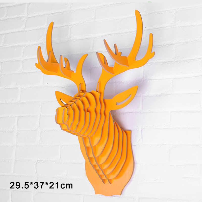 3d puista hirvipää eläinten diy taidemalli toimistoseinä riippuva sisustus säilytys haltijat käsityö kodin sisustustarvikkeet