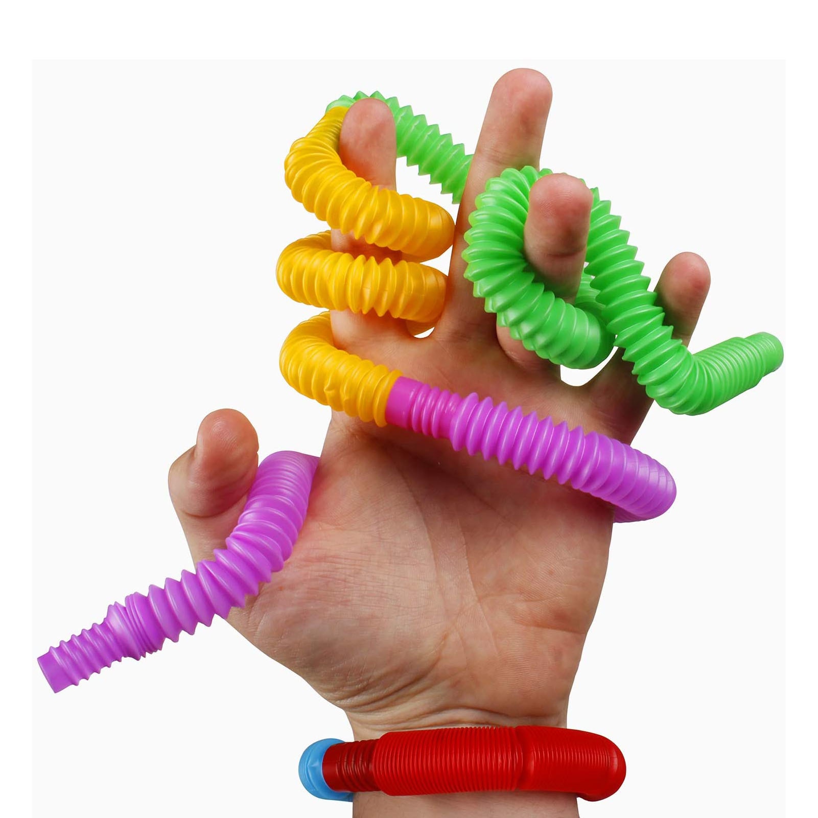 1/5/8pcs Mini Pop Tubes Coil Fidget Sensory Toy Educational Stress Relief Toy Funny Colorful Plastic Folding Magical Toy