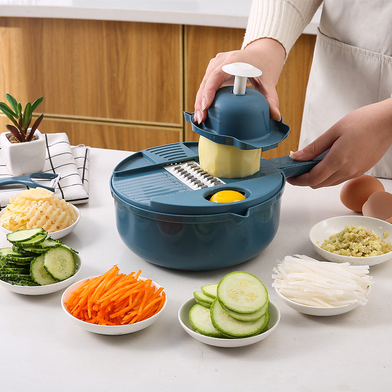 Multifunctionele Groentesnijder Aardappel Slicer Koken Gereedschap 12 In 1 Rasp Gadgets Slijpen Huishouden Keuken Accessoires