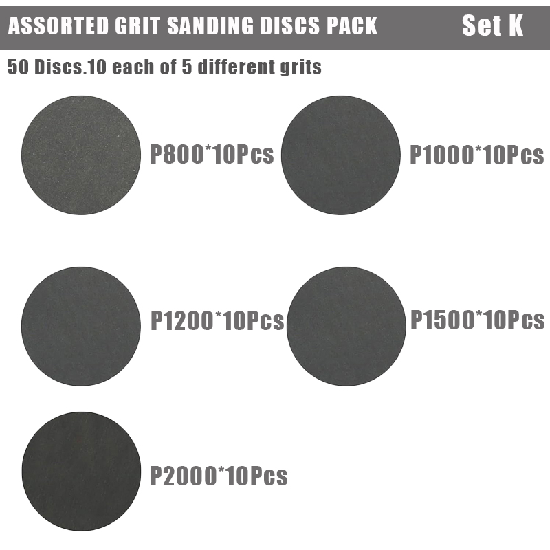 50 Pcs 3 Inch 75mm Sanding Discs Wet/Dry Hook and Loop Sandpaper Assortment 60 To 10000 Grits Abrasive Grinding Disc Polishing: Pink