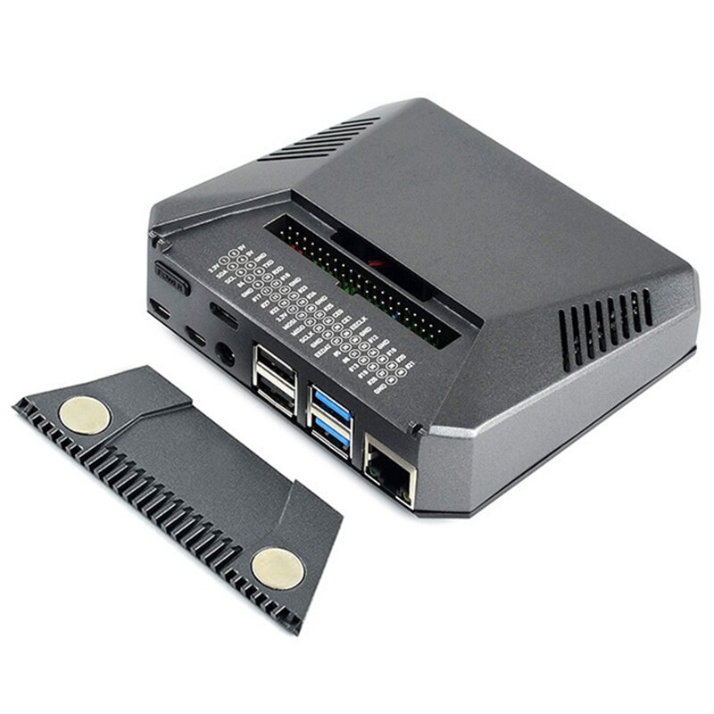 for Raspberry Pi 4 B ONE+ Aluminum Case Housing the Adapter Plate Cooling Fans