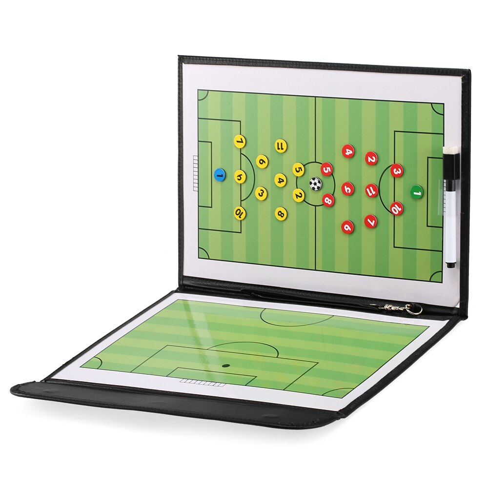 Foldable Football Soccer Magnetic Tactic Board Strategy Board with Marker Pieces 2-in-1 Pen Soccer Accessories Tactic Tool