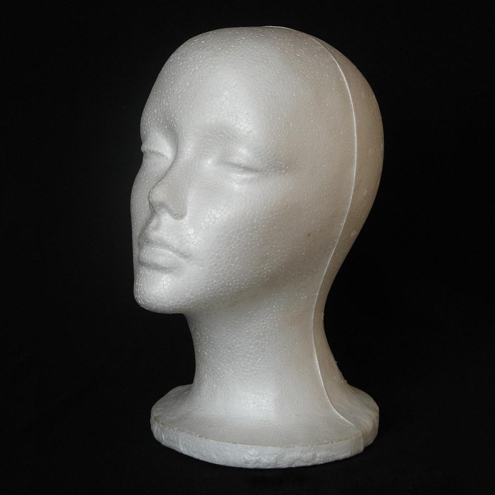 53*26cm Female Foam Mannequin Head Model Hat Wig Jewelry Holder Shop Display Stand Rack