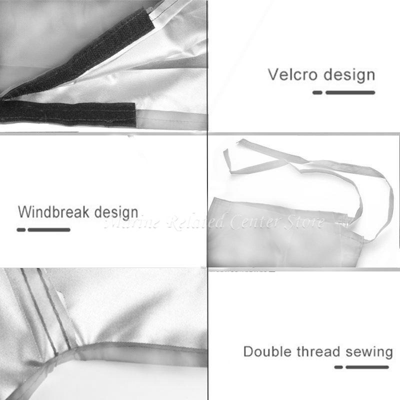600D Heavy Duty Mainsail Boom Cover, Waterproof Boat Sail Cover, 8-13ft Anti-Wind Cover Sunshade Cover Outdoor Booms Boat Cover