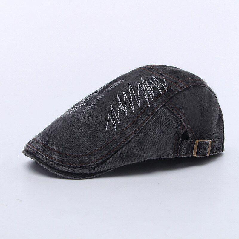Gorras tipo boina de verano para hombres y mujeres, Bordado de letras con visera, para el Sol, para exteriores, novedad