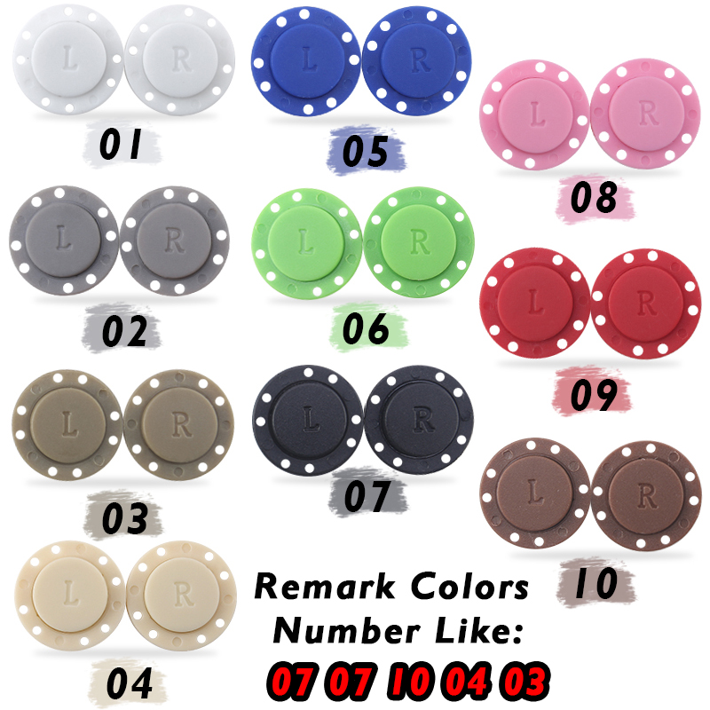 Botón magnético de piedra para coser, hebilla Invisible, botón magnético automático para costura DIY, conjunto de costura para bolsa/cárdigan/chaqueta, 5 pares: Remark 5 colors NO.