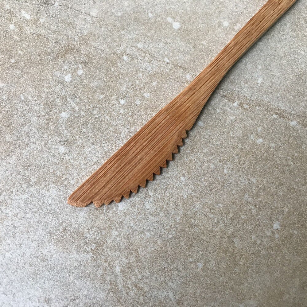 16Cm Lange 50 Stks/partij Bamboe Lepel Vork Cutter Eco Vriendelijke Servies Servies Keuken Gereedschap Voor Dagelijks Gebruik Bruiloft Gunst lepels