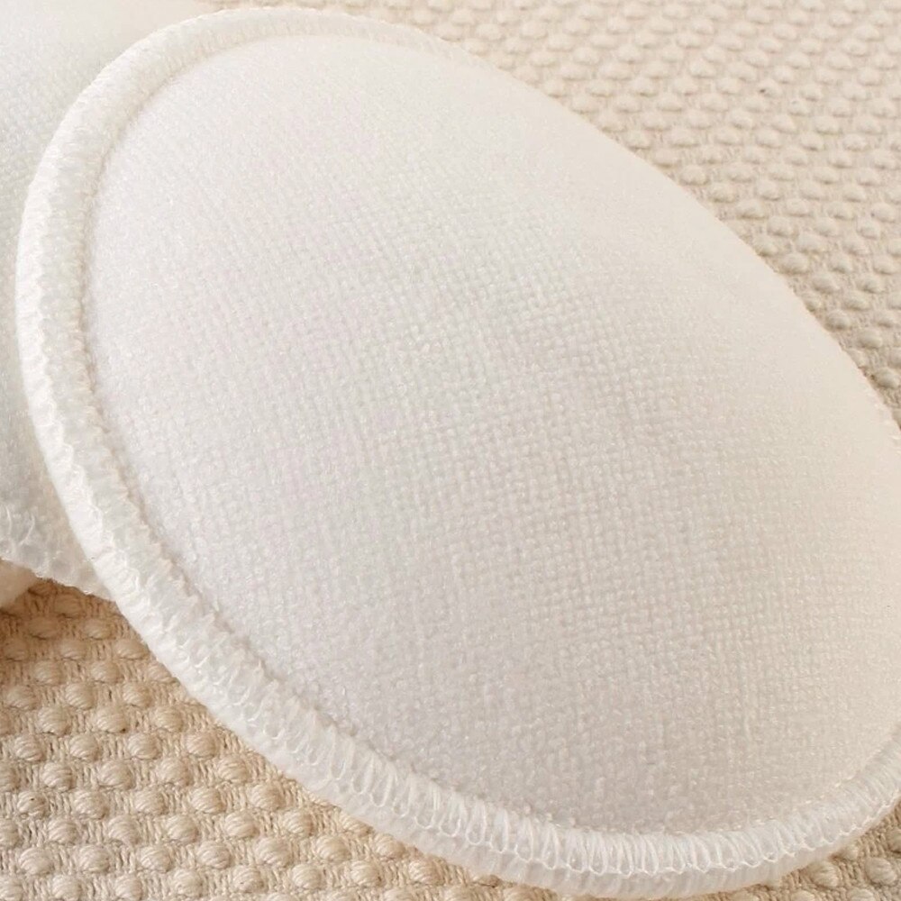 4 Pcs Neue Weiß Bambus Brust Pad Pflege Pads Für Mama Waschbar Wasserdichte Fütterung Pad Bambus Wiederverwendbare Brust Pads