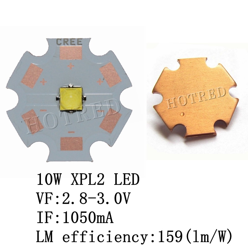 1 STKS Originele Cree XPL2 LED XP-L2 XPL 2e generatie diodes HD 3535 led chip Koel Wit High Power LED met 20mm koper pcb