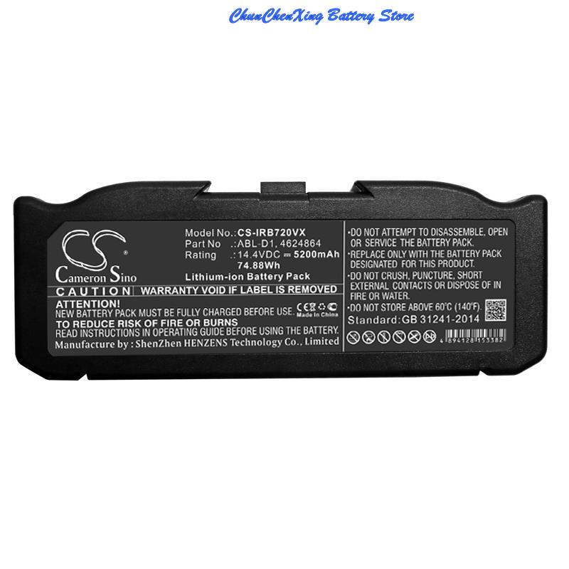 Cameron Sino 2600mAh/3400mAh/5200mAh/6800mAh battery for Roomba i7, i7+, e5, 7150, 7550, 5150, e5150, e515020, e5152, e5154, e6: 5200mAh