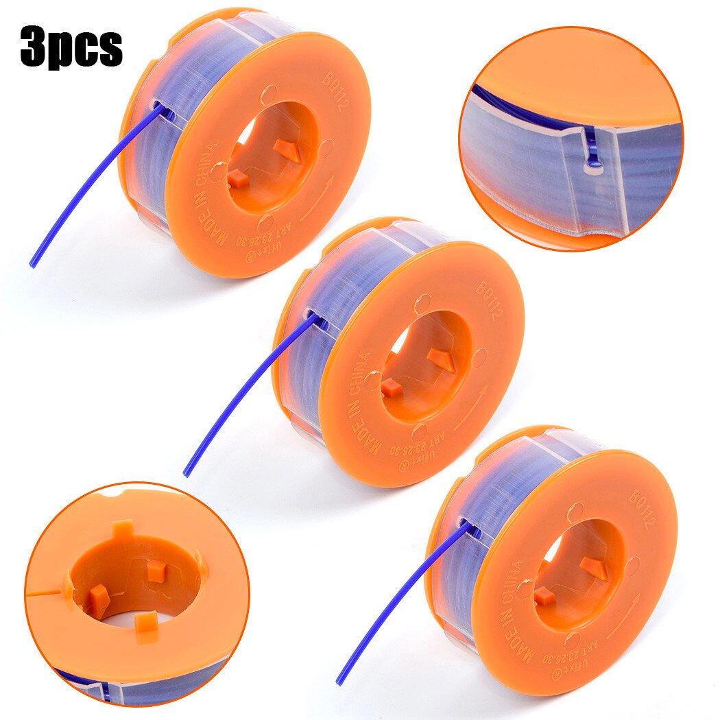 3pcs Electric Strimmer String Trimmer Head Spool Line For Bosch ART23 Combitrim Comfort Easytrim Strimmer F016800-002