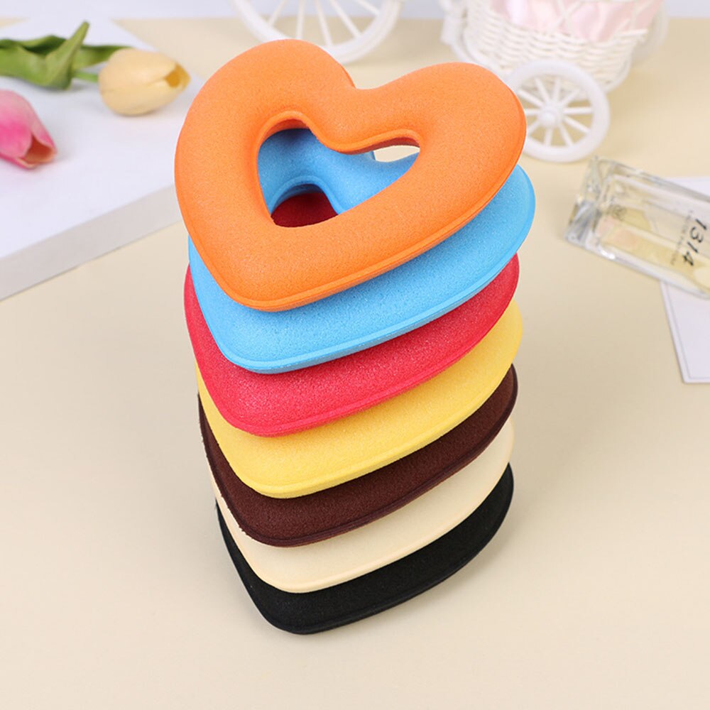 Tiaras bonitas en forma de corazón para mujer y niña, herramienta de peinado para el cabello, cabeza de esponja, albóndigas, anillo para hacer moños, Donut, 1 unidad,