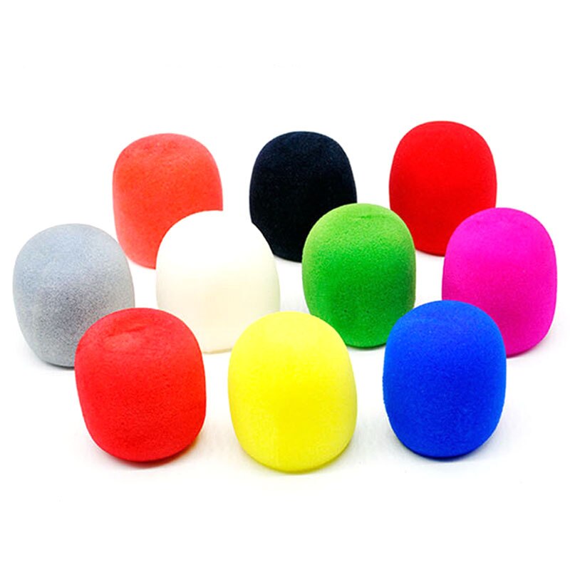 3c-30er- pack dicke schaumstoff-windschutzhüllen für handmikrofone (karaoke, dj,  (12 farben)