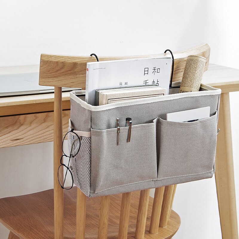 Organizador colgante para cama, bolsa de almacenamiento con varios bolsillos para dormitorio, litera, cama de Hospital, rieles, 1 ud.