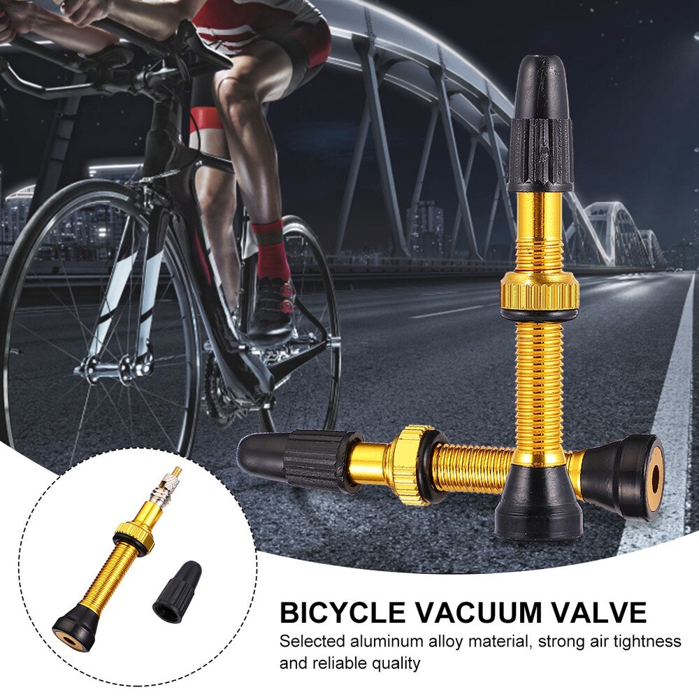 1PC Bike Vakuum Presta Ventil Berg Radfahren Aufblasen Ventil Tubeless Fahrrad Luft Ventil für Bike Verwenden (Lila 40MM)