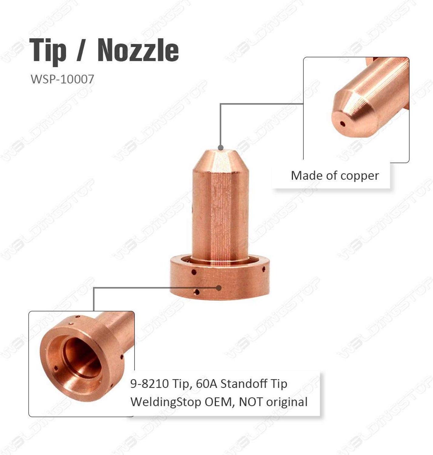 9-8210 Nozzle Tip X10 Voor Thermal Dynamics SL60/100 Plasma Torch * Ons *