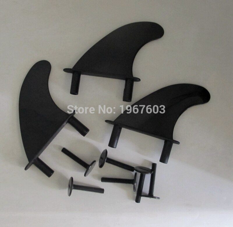 5" Soft Surf Fins Rear Surfboard Fins All-round Black Surfing fin Tri Thruster Set Quad Set