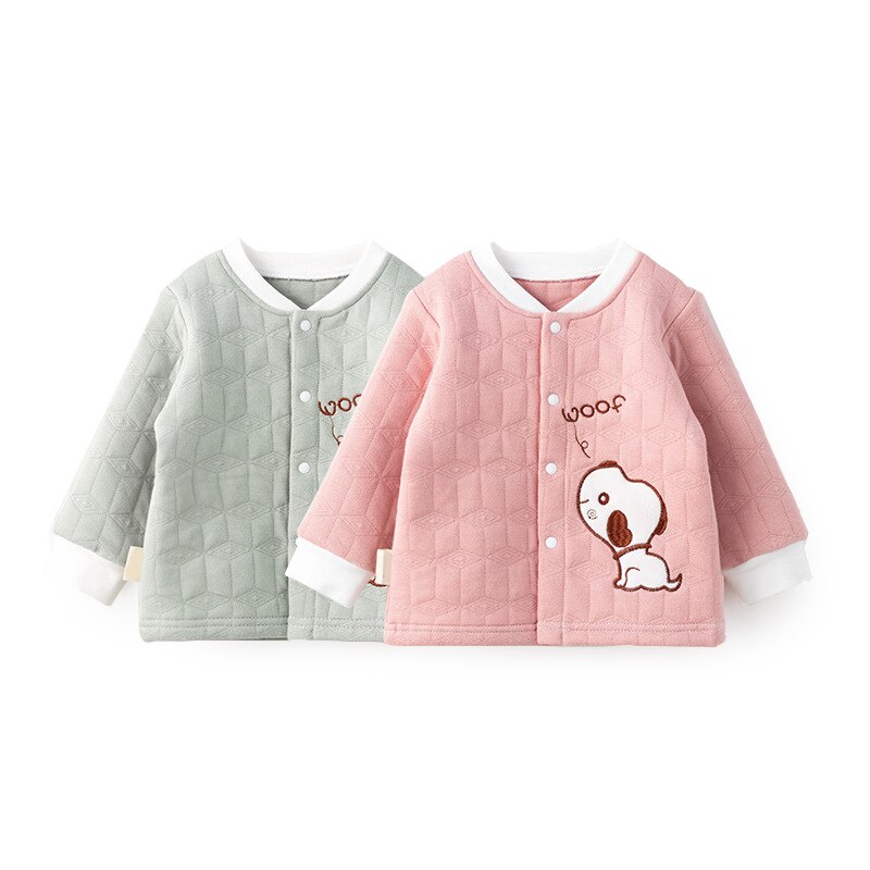 Automne sous-vêtements pour tout-petits garçons vêtements thermiques pour enfants bébé mince coton cardigan épaississement avec 0-3 mois bébé fille vêtements