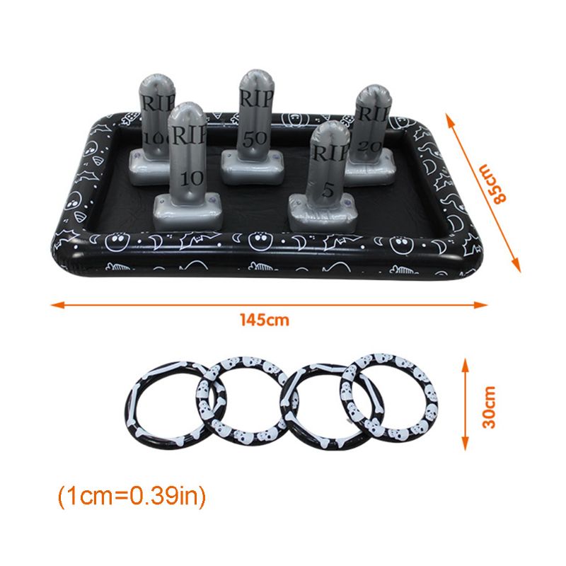 Shop. Inflatable Tombstone Headstone Ring Toss Game Halloween Party Props for Children