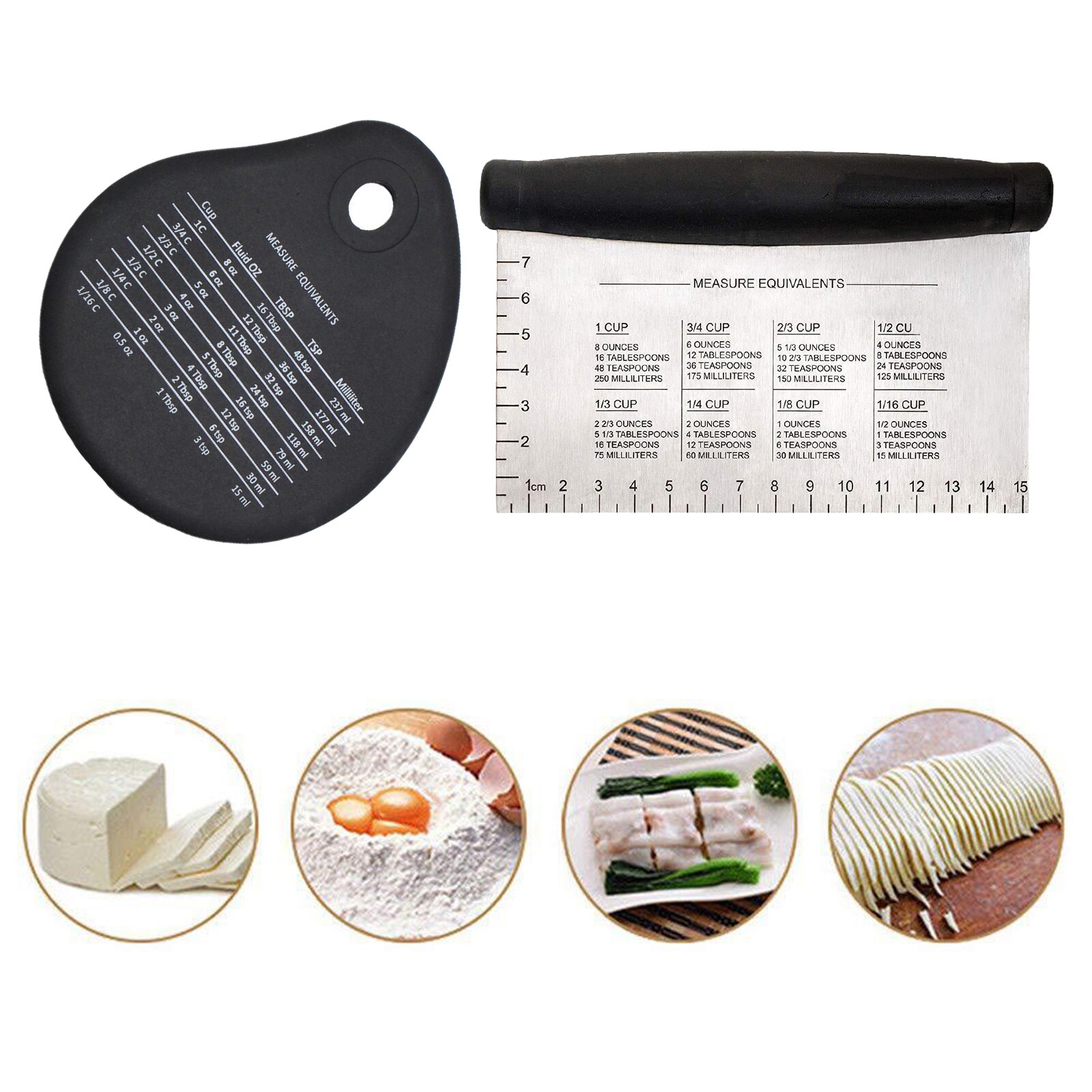 Stainless Steel Dough Scraper Blade Cutter Griddle Chopper Cutter