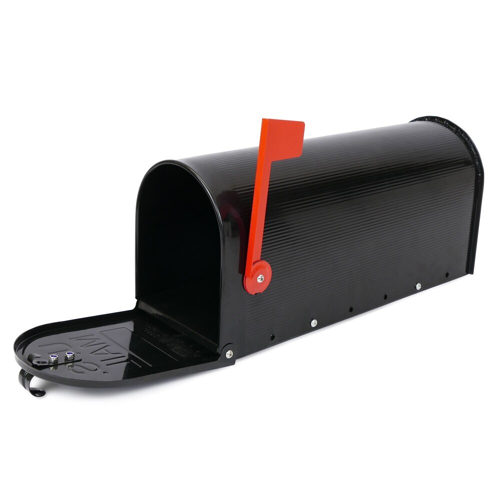PrimeMatik-mailbox US Mail aluminum for American postal Mail Black
