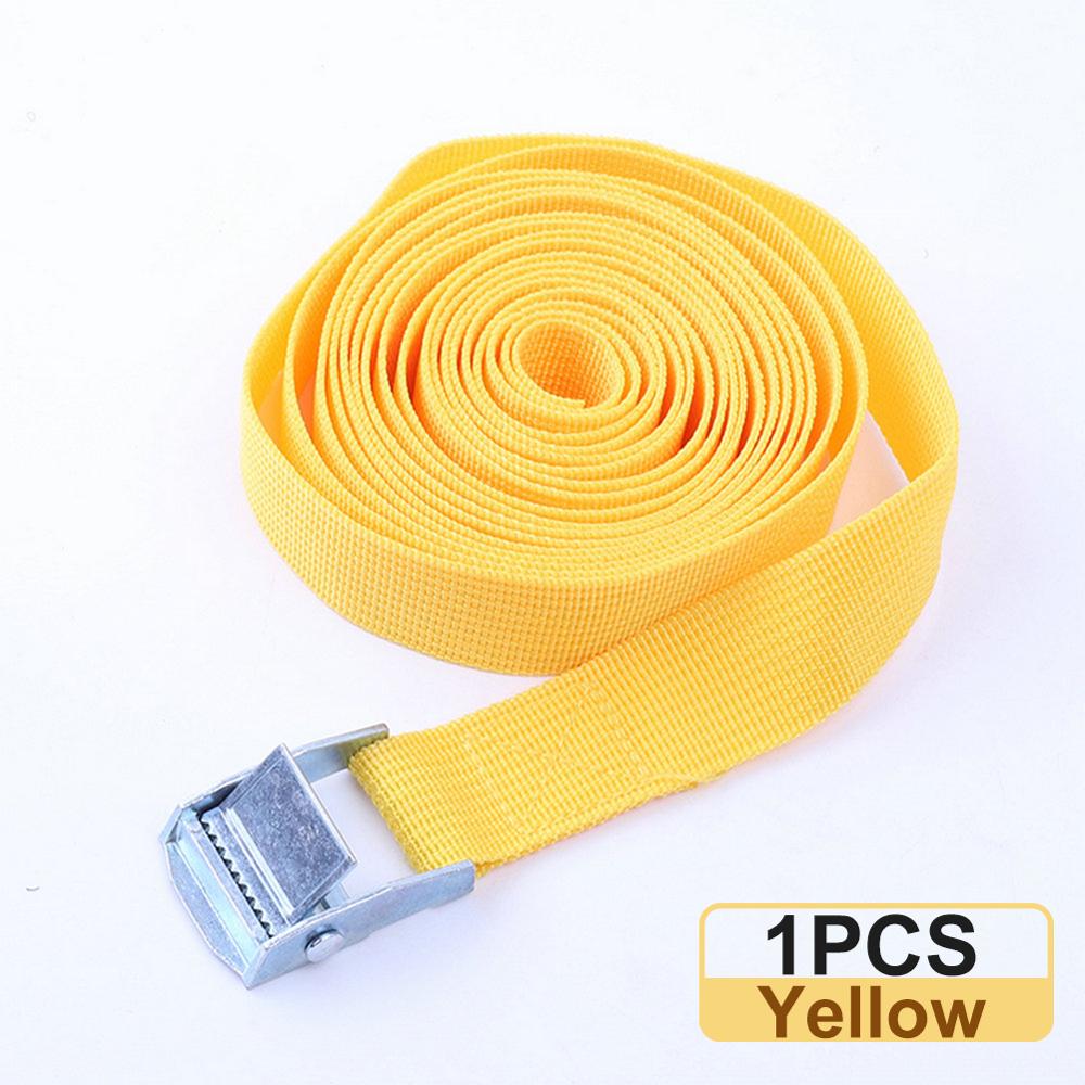 6 Meters Auto Luggage Trailer Fixed Strap Rope Quick Release Cam Buckle Tie Down for Motorcycle Bike Cargo Straps Tension Rope: Yellow