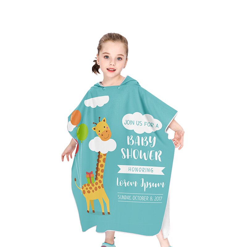 Kitten Kind Strand Veranderende Poncho Cartoon Meisjes Seaside Zonnebrandcrème Strand Gewaad Microfiber Snel Droog Hooded Handdoek Dieren Gedrukt: 22F